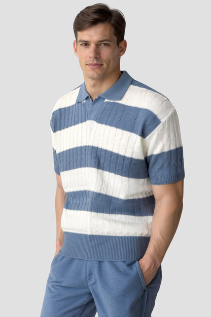 Herren Poloshirt Kurzärmelig Gestreift Sportlich Elegant - Norvielle