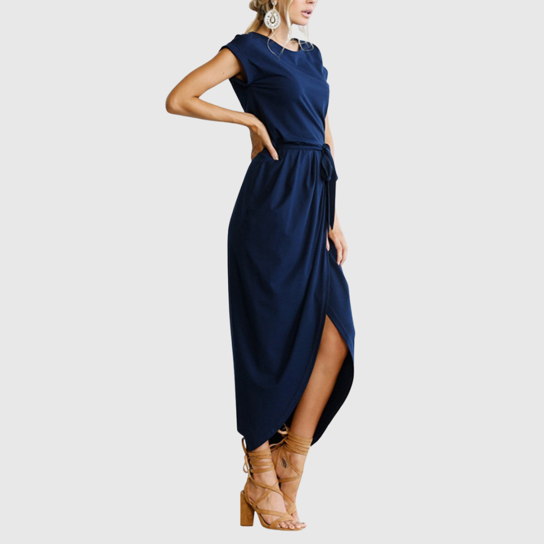 Cess Damen Midi-Kleid Lässig