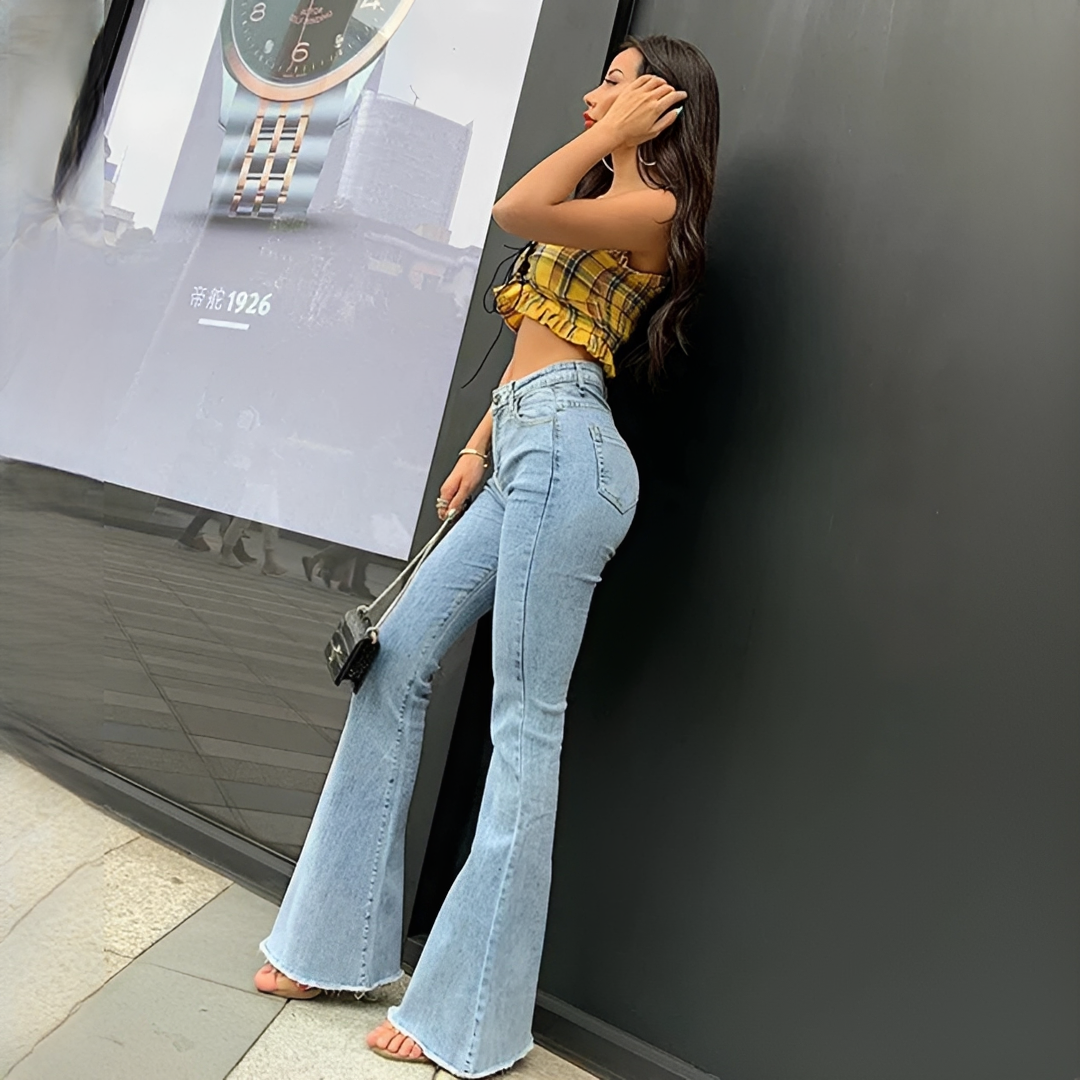 Damen Hochtaille Jeans - Norvielle