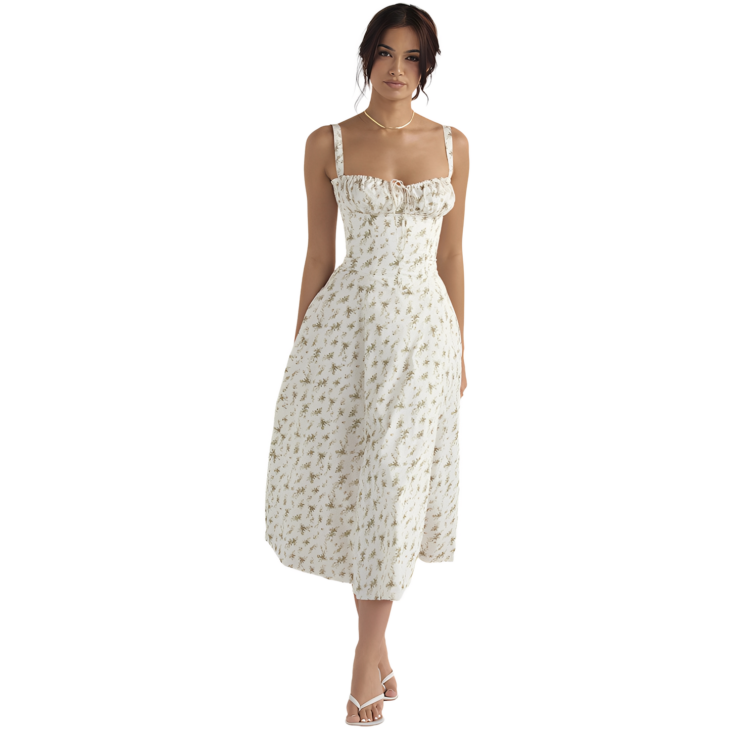 Damen Korsett Midikleid Elegantes Design