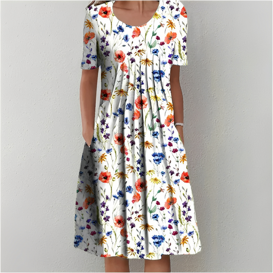 Emanuela Damen Sommerkleid Leicht Schwarz - Norvielle
