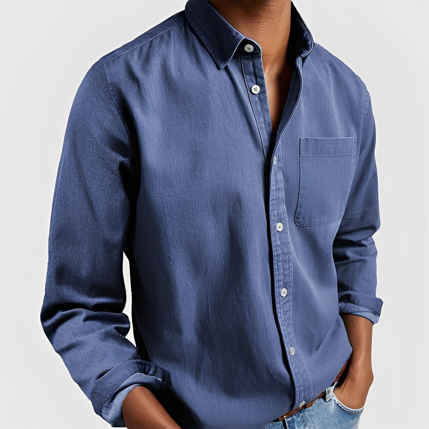 Gauvain Herren Langarmhemd Hochwertig Elegantes Design