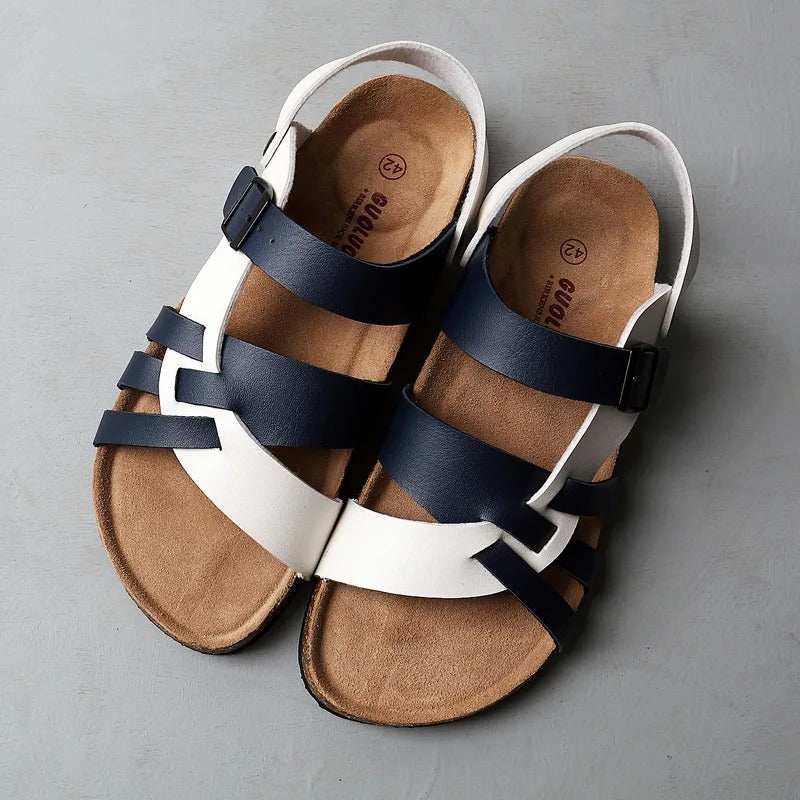 Norvielle Damen Sandalen Klassisch Leder