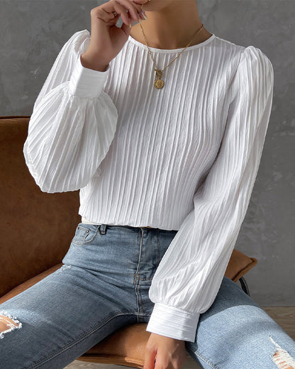 Norvielle Damen Elegantes Rundhals-Shirt