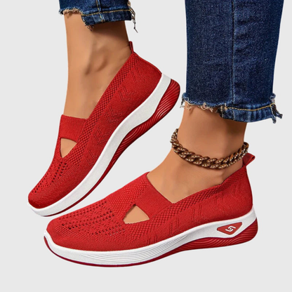 Damen Strick Sneakers Atmungsaktives Material