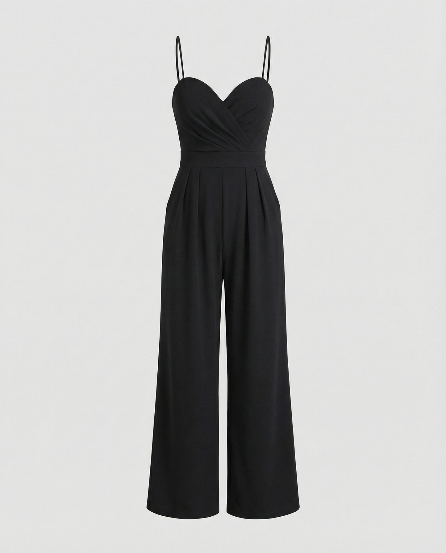 Damen Jumpsuit Elegantes Fließendes Design Spaghettibänder