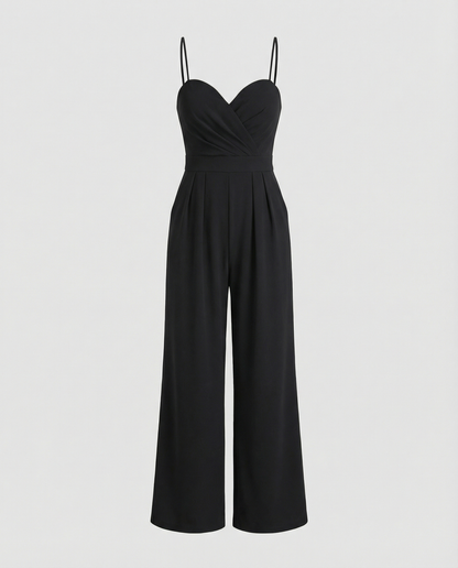 Damen Jumpsuit Elegantes Fließendes Design Spaghettibänder