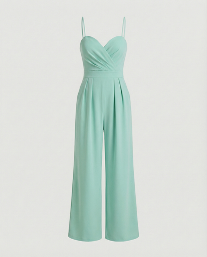 Damen Jumpsuit Elegantes Fließendes Design Spaghettibänder