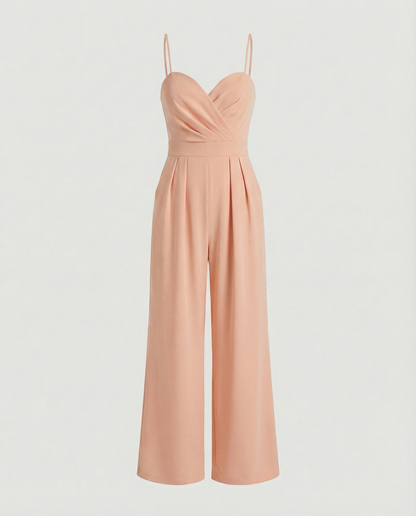 Damen Jumpsuit Elegantes Fließendes Design Spaghettibänder