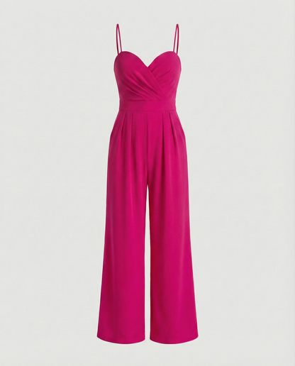 Damen Jumpsuit Elegantes Fließendes Design Spaghettibänder