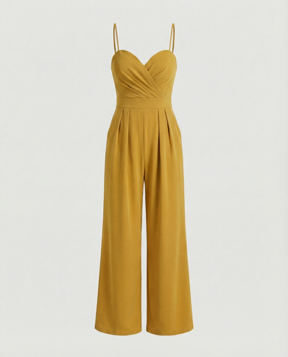 Damen Jumpsuit Elegantes Fließendes Design Spaghettibänder