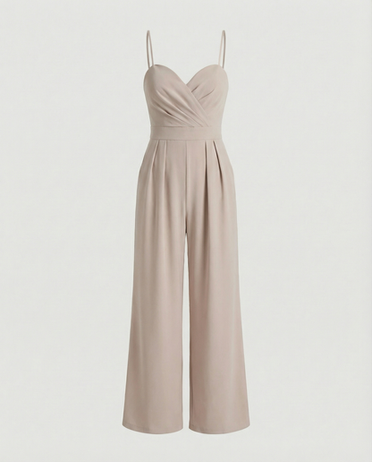 Damen Jumpsuit Elegantes Fließendes Design Spaghettibänder