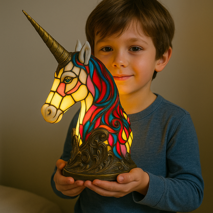 Handgefertigte Herzlampe aus Glas mit weichem Licht