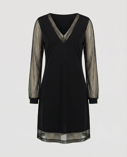 Elegantes Damen Abendkleid V-Ausschnitt