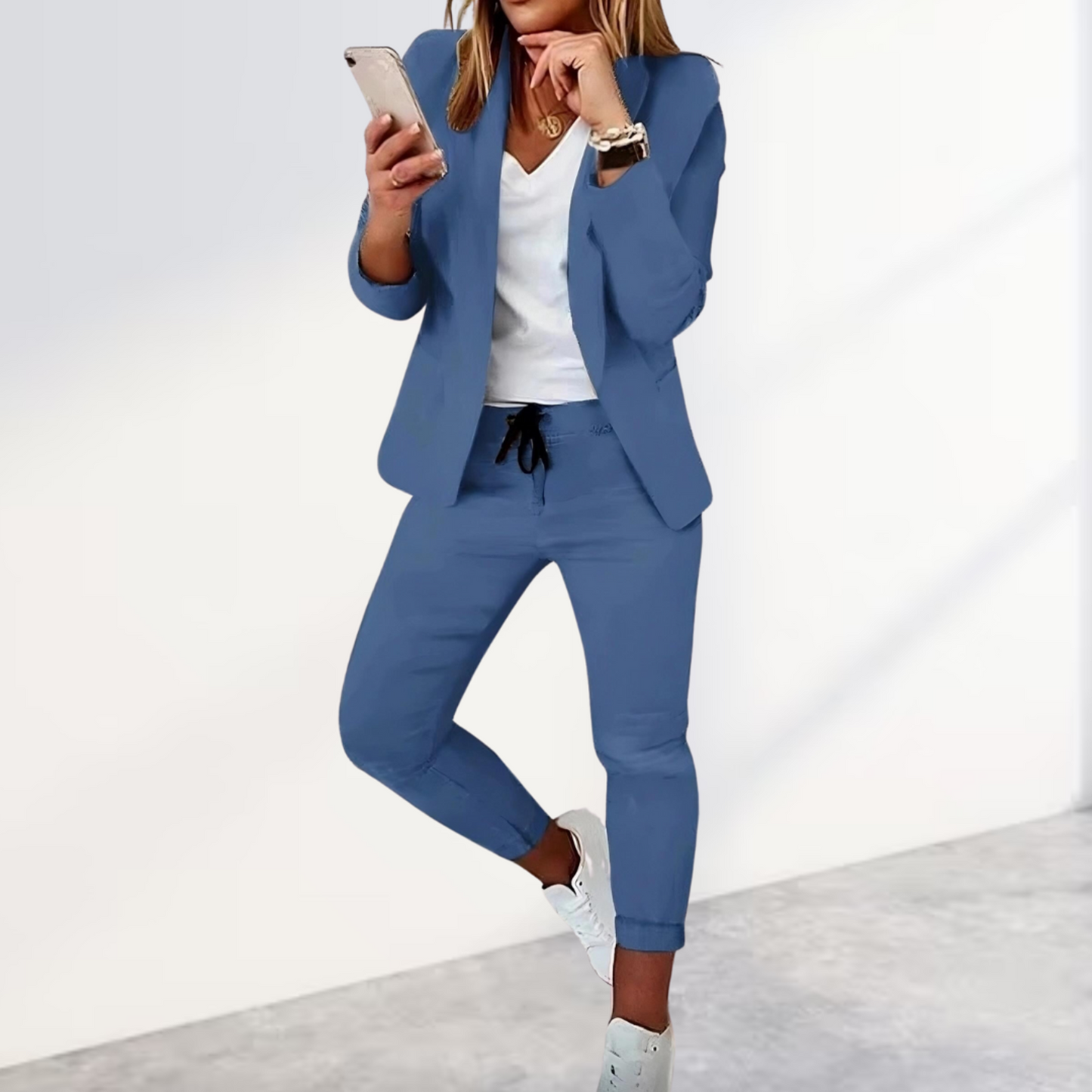 Damen Büroanzug Blazer und Hose Lässig