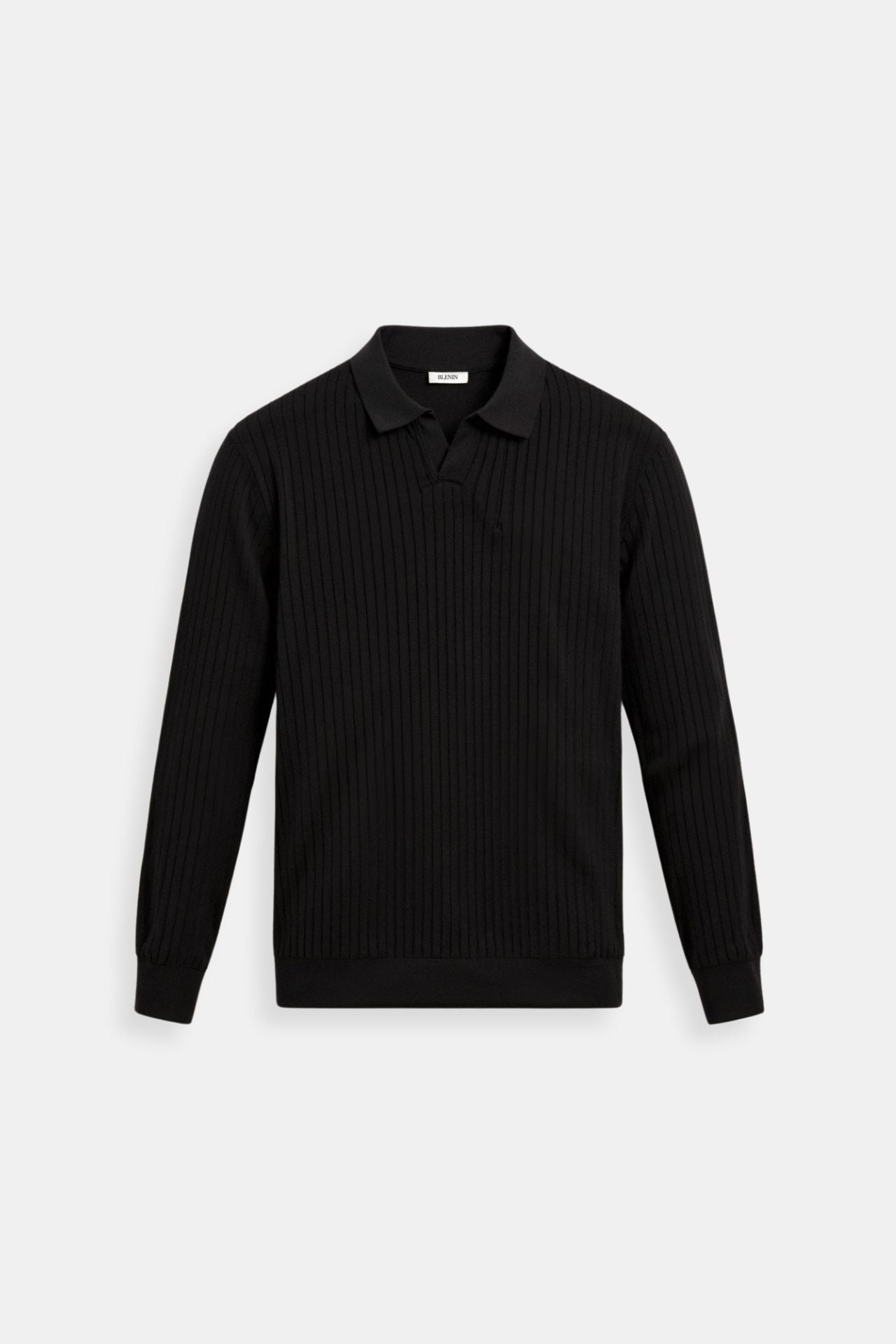 Herren Poloshirt Gestrickt Elegantes Design Weiß