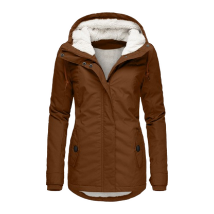 Norvielle Damen Winterparka Sherpa Gefüttert Warm