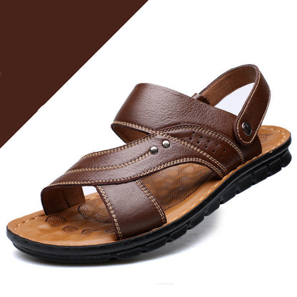 Herren Sandalen Riemen Leder