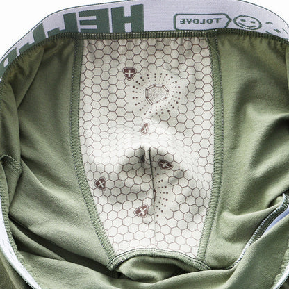 Herren Boxershorts Baumwolle Weich Beige
