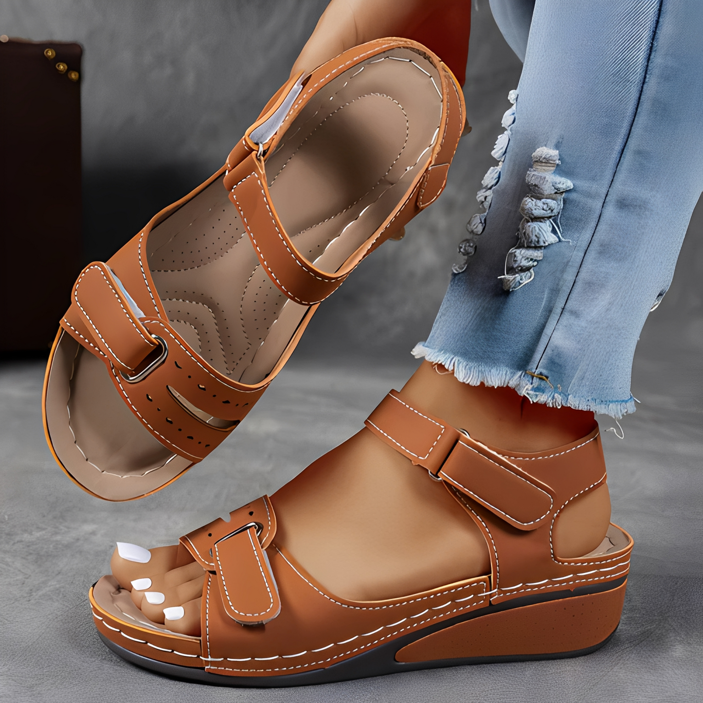 Damen Sommer-Sandalen Trend aus Leder