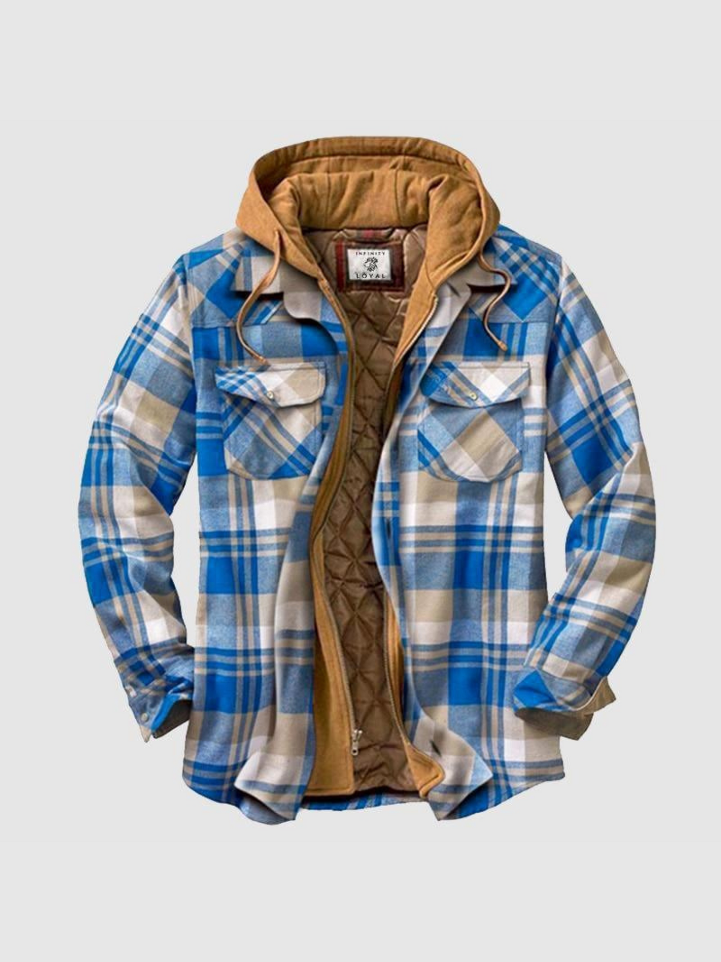 Norvielle Herren Karierte Jacke Relaxed Fit