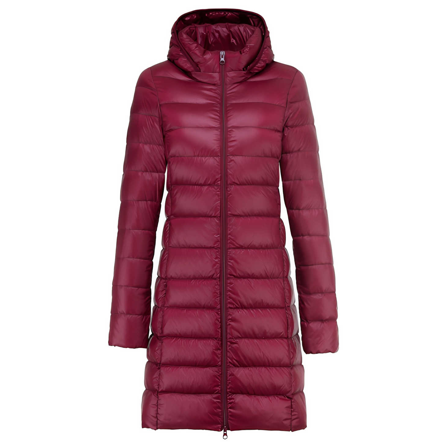 Damen Daunenjacke Lang Mit Kapuze
