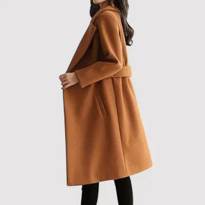 Talia Damen Eleganz Mantel Gürtel