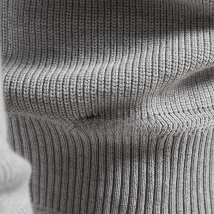 Herren Strickpullover Weich Zipper Beige