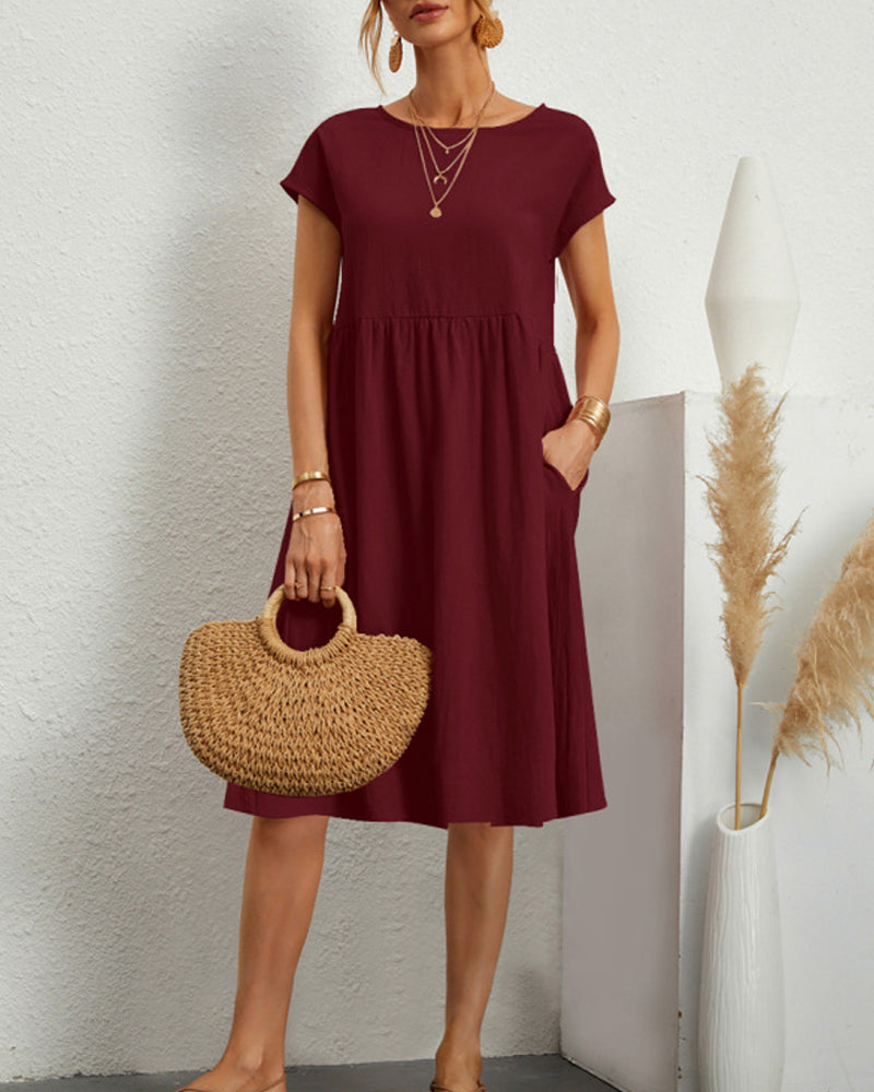 Damenkleid Rundhalsausschnitt