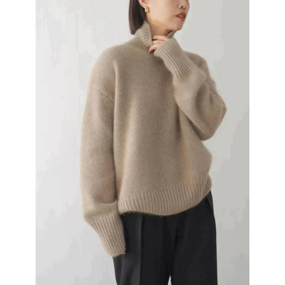 Damen Loose Fit Rollkragenpullover