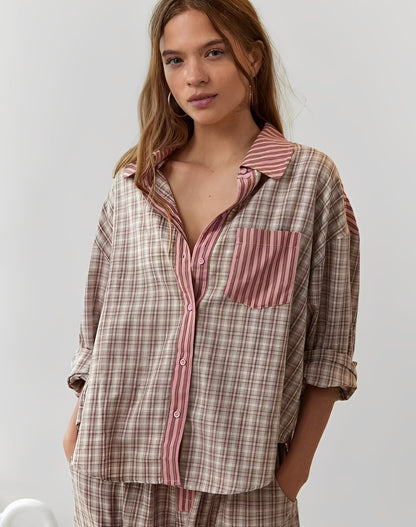 Damen Pyjama-Set Lässig Locker Sitzend - Norvielle