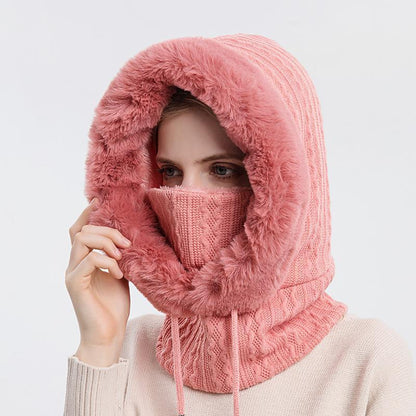 Kapuzenmütze Set Damen Warm Stilvoll