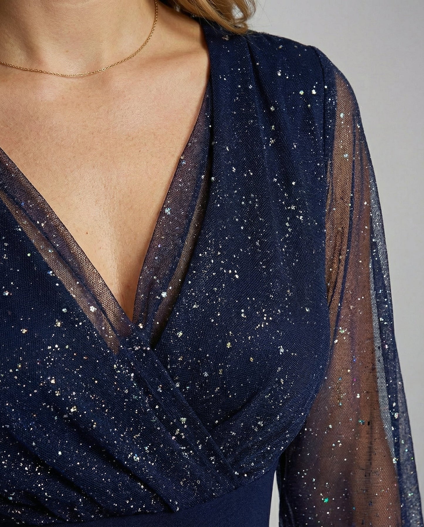Damen Pailletten Partykleid Elegantes Glitzer