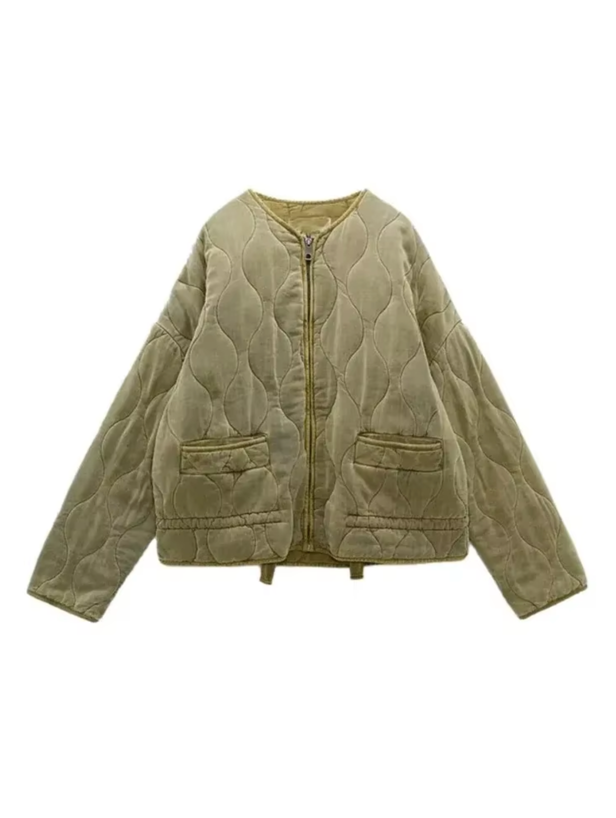 Damen Baumwolljacke Stilvoll Beige