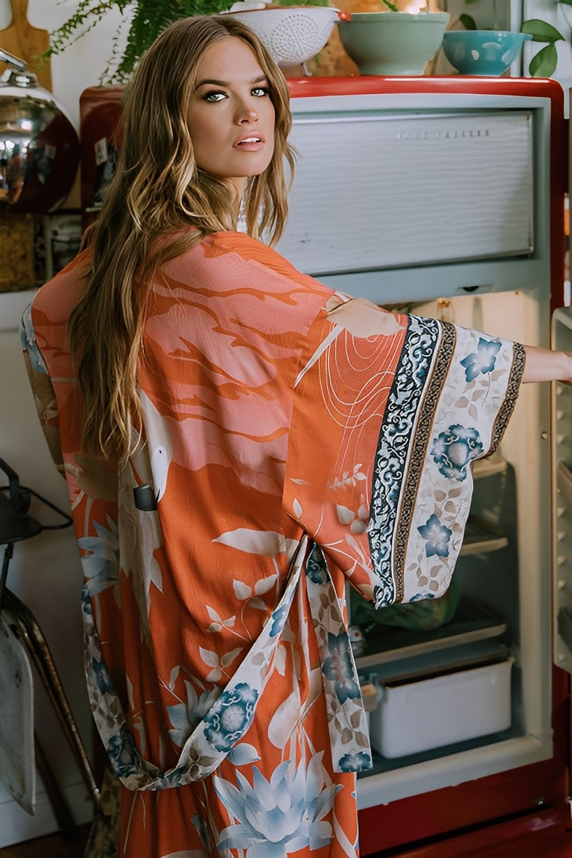 Damen Kimono-Kleid Leicht Chantal - Norvielle