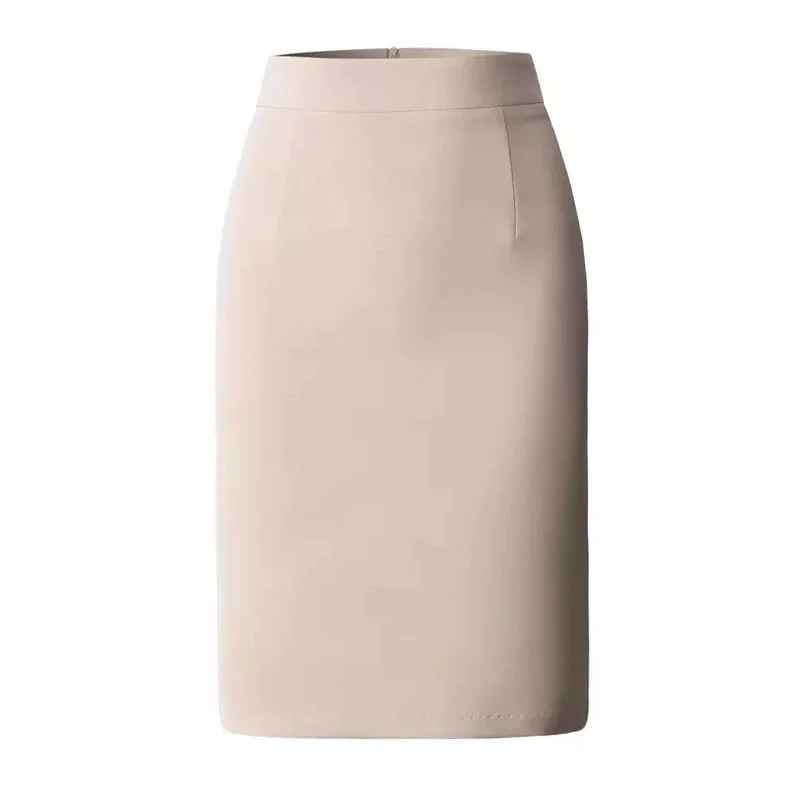 Damen Maxi-Rock Mit Schlitz Hinten Ohne Gürtel