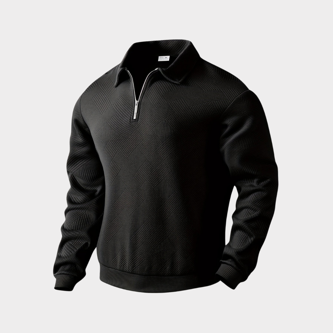 Herren Pullover Halbzipp Freizeitshirt - Norvielle