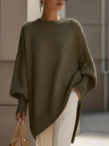 Damen Oversize Pullover Kurz Jasmin Stil