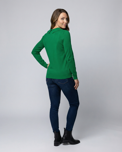 Damen Kragenstrick Pullover