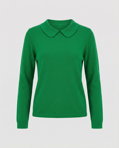 Damen Kragenstrick Pullover