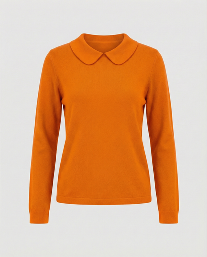 Damen Kragenstrick Pullover