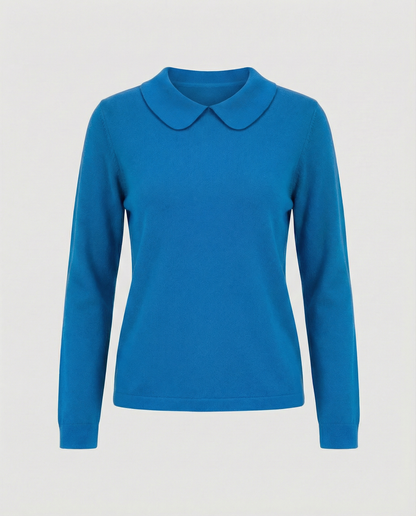 Damen Kragenstrick Pullover