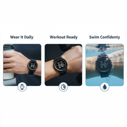 Ultradünne Armbanduhr Wasserfest Digitalanzeige