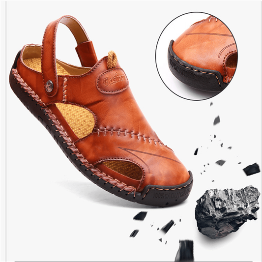 Herren Sandalen Weiches Leder Bequem - Norvielle