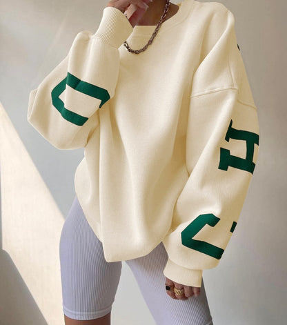 Damen Pullover Weite Passform Gleichmäßige Silhouette - Norvielle