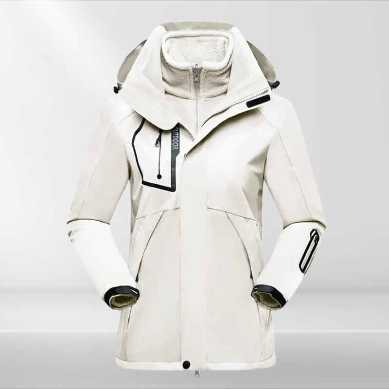 Damen 3-in-1 Outdoorjacke Wetterschutz