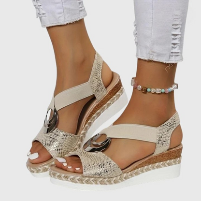 Damen Orthopädische Sandalen Schnallenriemen Leder