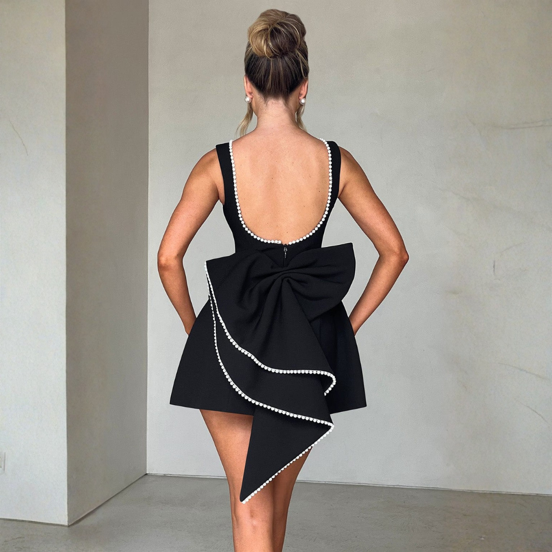 Damen Hochzeitsgastkleid Strukturiertes Minikleid