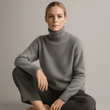 Norvielle Damen Kaschmir Rollkragenpullover