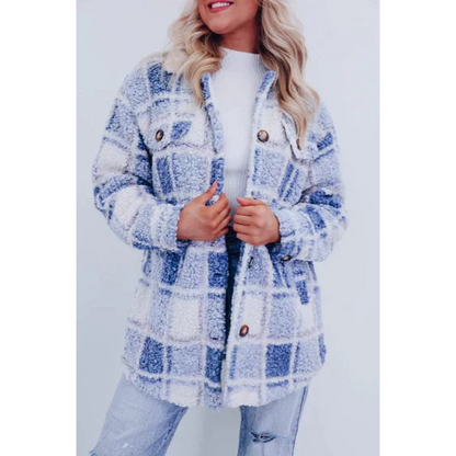 Norvielle Damen Wintermantel Wolle Flauschig